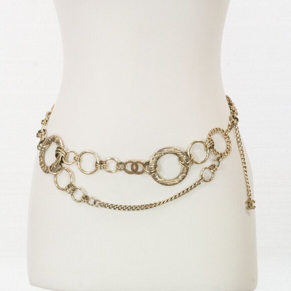 RUNWAY CHANEL 2006 COLLECTION CC METAL RHINESTONE CHAIN BELT/NECKLACE - Picture 4 of 13